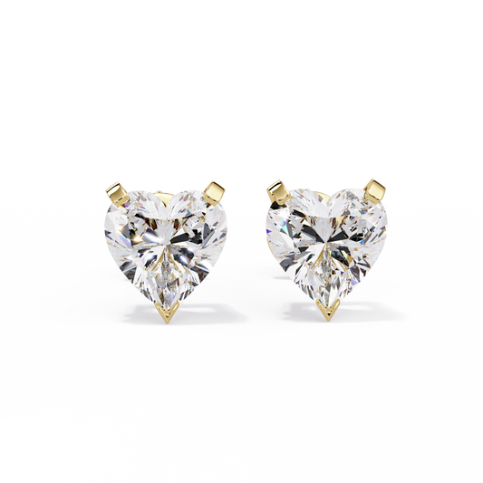 4.15 CT Heart Diamond Stud Earring