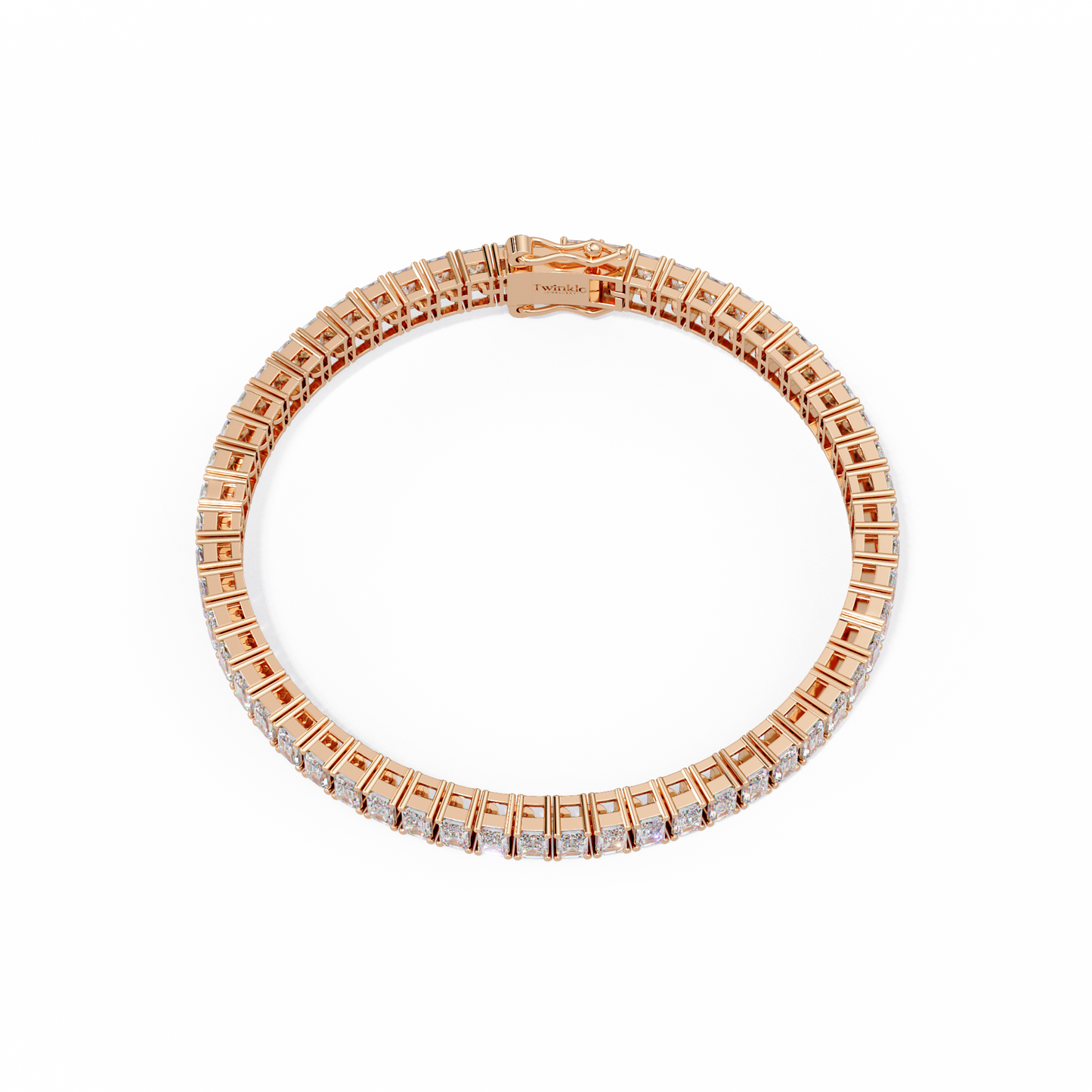 14.25 CT Emerald Cut Tennis Lab Diamond Bracelet
