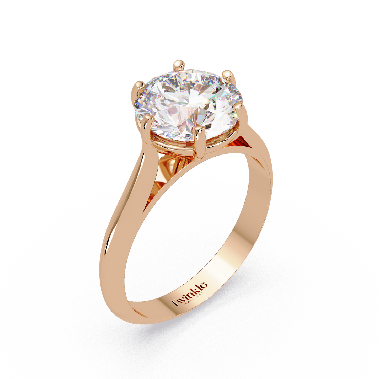 3 CT Solitaire Lab Grown Diamond Ring