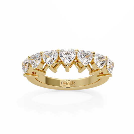 2.1 CT Heart Cut Lab Diamond Ring
