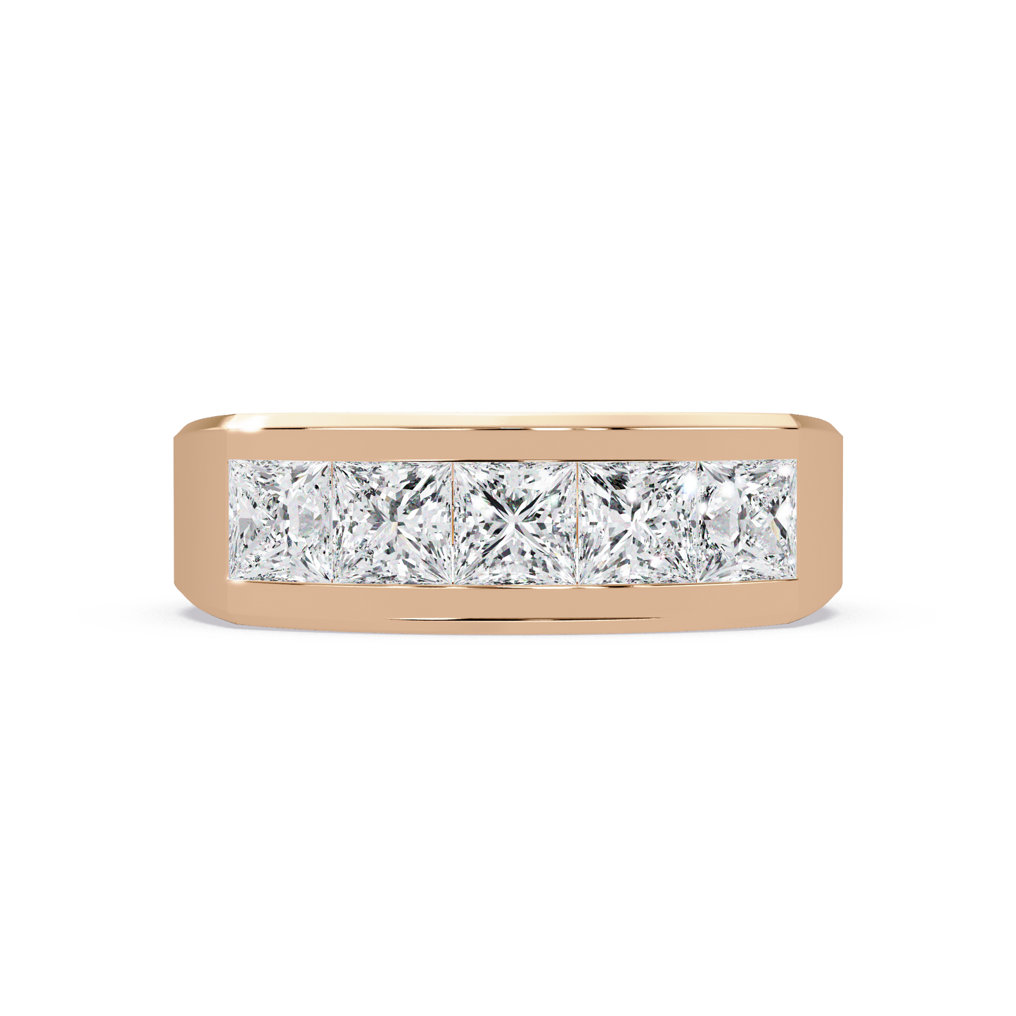 1.4 CT Princess Cut Lab Diamond Men's Ring