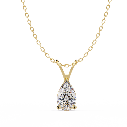 1 CT Pear Shape Lab Diamond Pendant