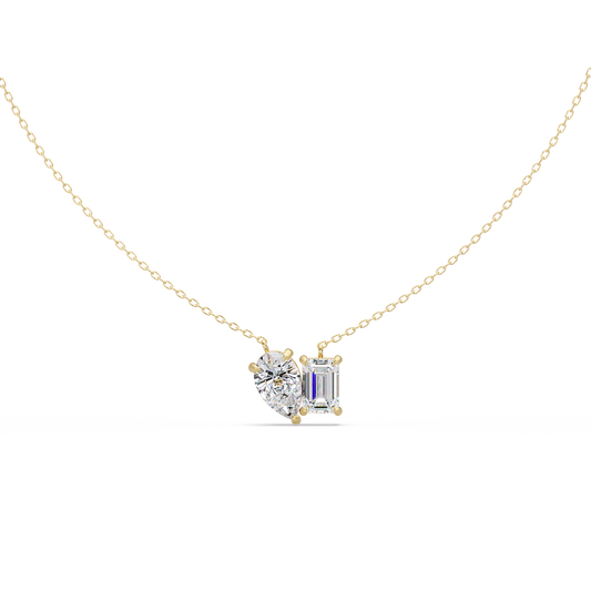 Pear And Emerald Lab Diamond Toi Moi Pendant