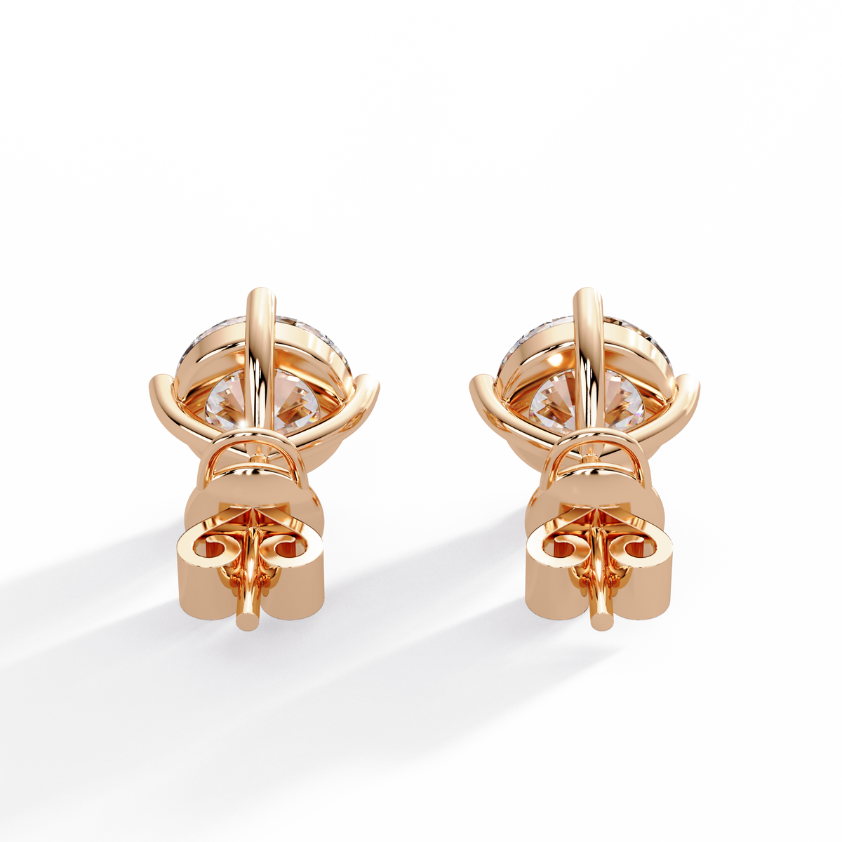 10 CT Round Lab Diamond Stud Earrings