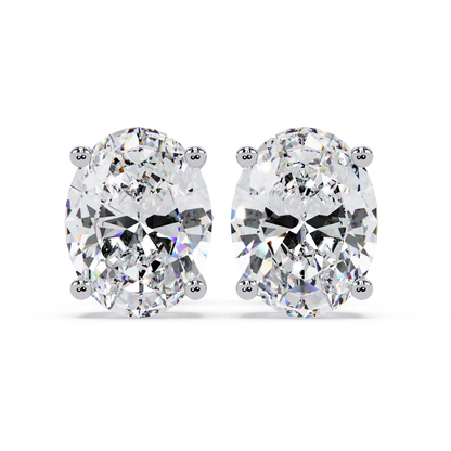 2ct Oval Cut Lab Diamond Stud Earrings