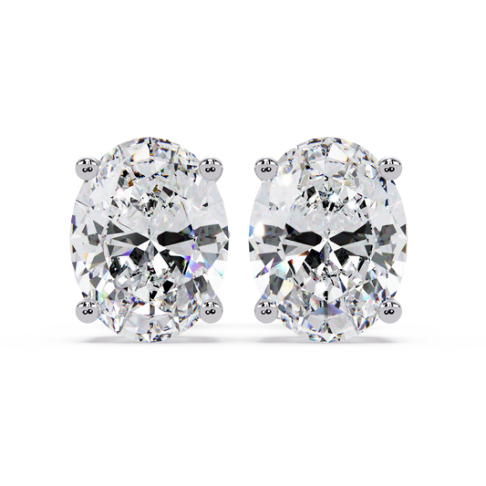 2ct Oval Cut Lab Diamond Stud Earrings