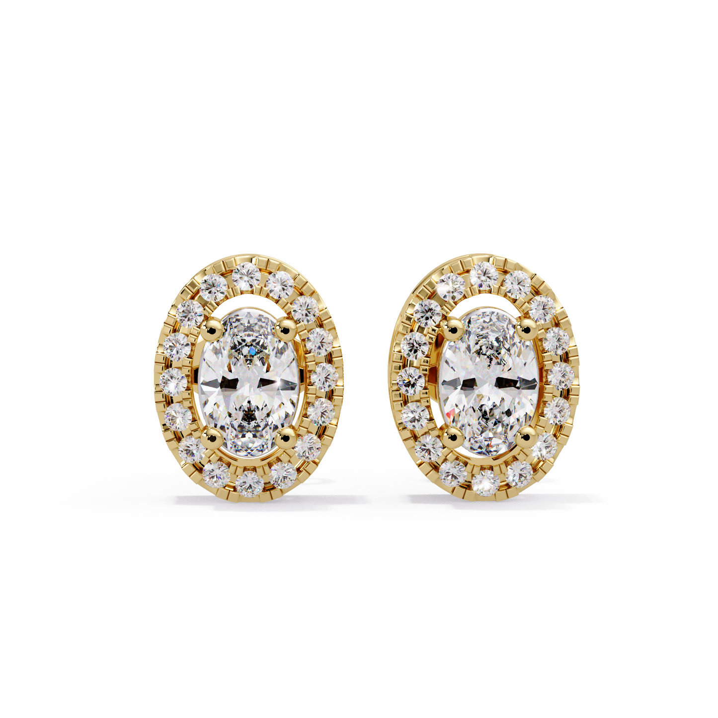 1.32ct Lab Diamond Oval Cut Stud Earrings