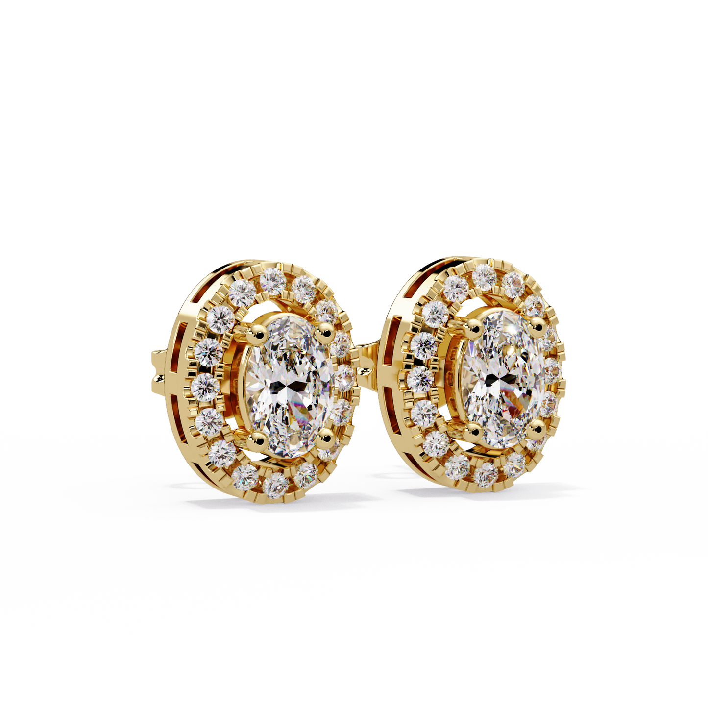 1.32ct Lab Diamond Oval Cut Stud Earrings