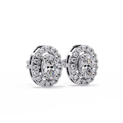 1.32ct Lab Diamond Oval Cut Stud Earrings