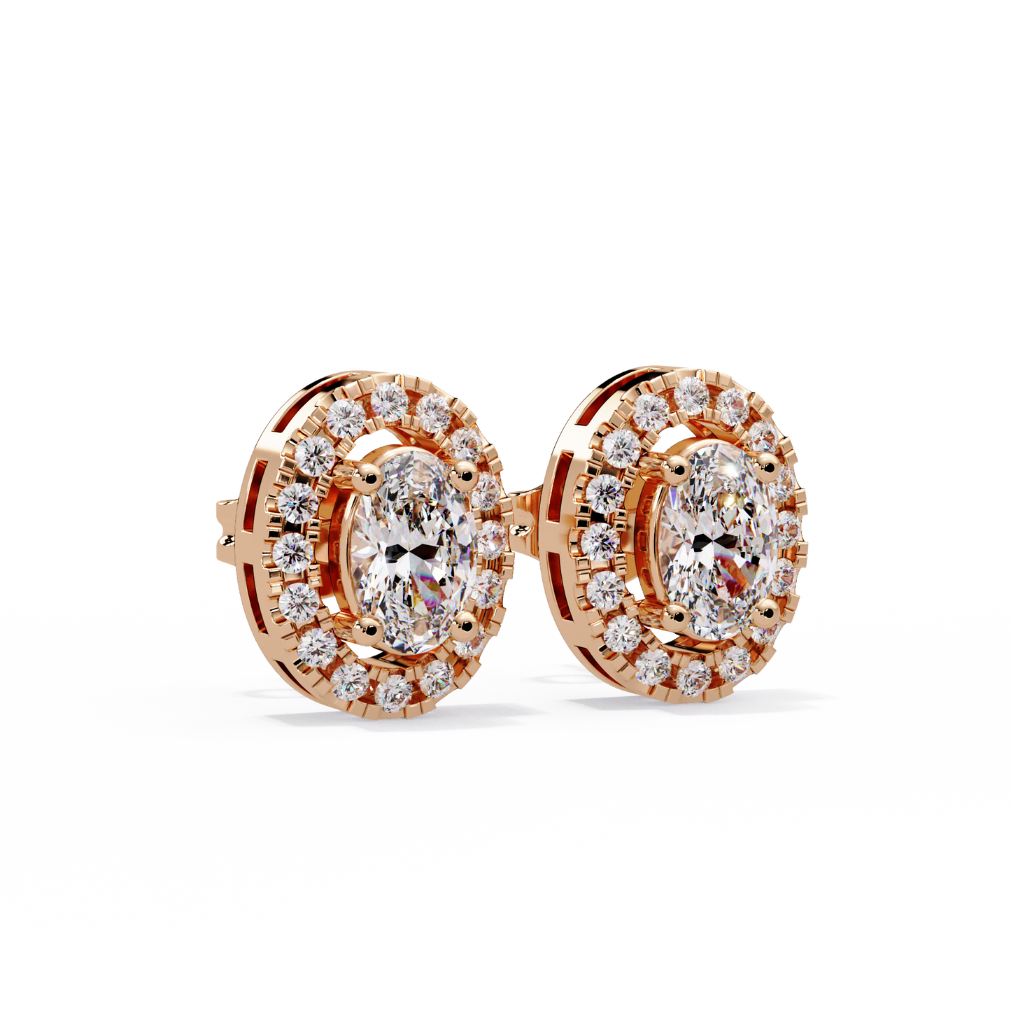 1.32ct Lab Diamond Oval Cut Stud Earrings