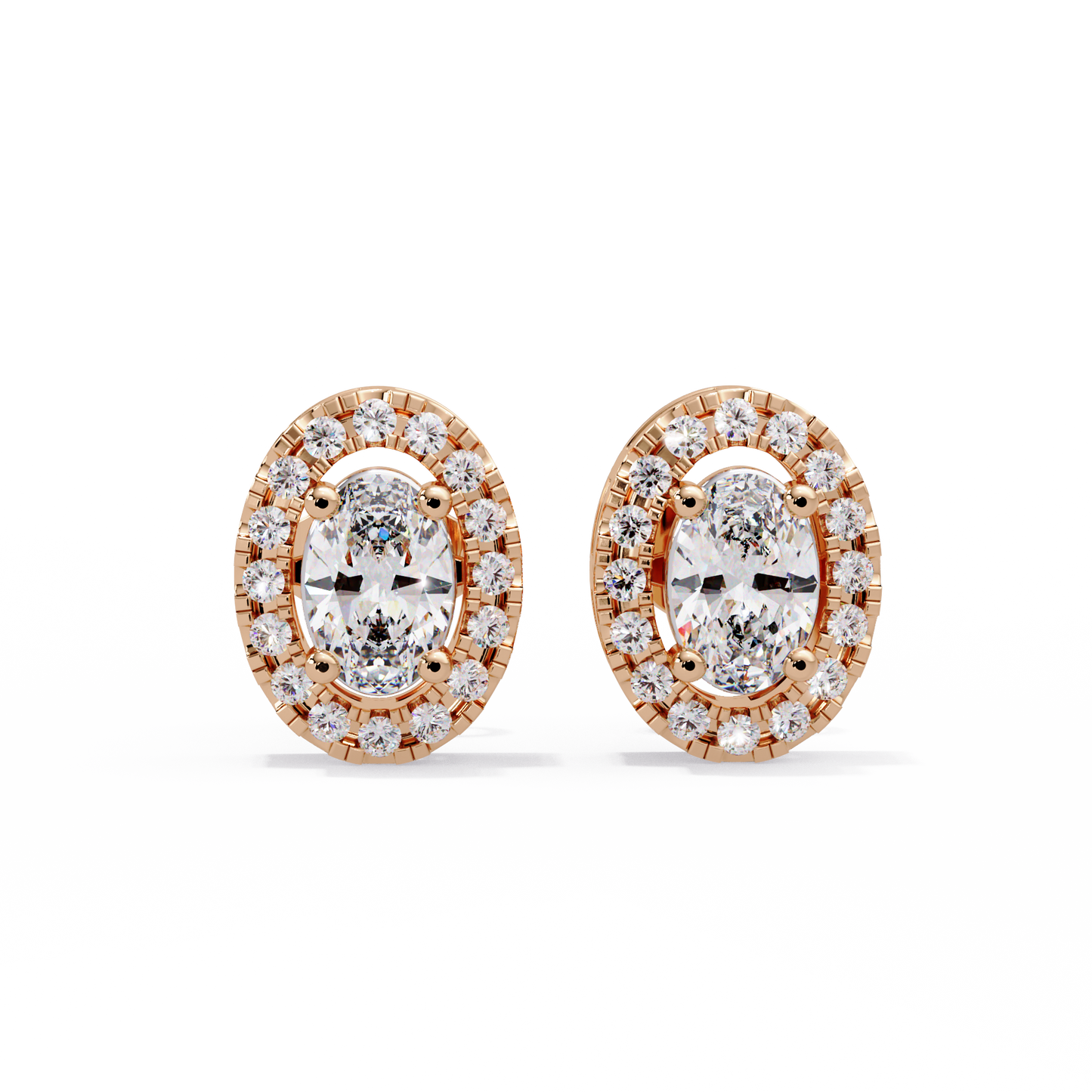 1.32ct Lab Diamond Oval Cut Stud Earrings