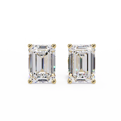 2 CT Emerald Pair Solitaire Lab Diamond Earrings