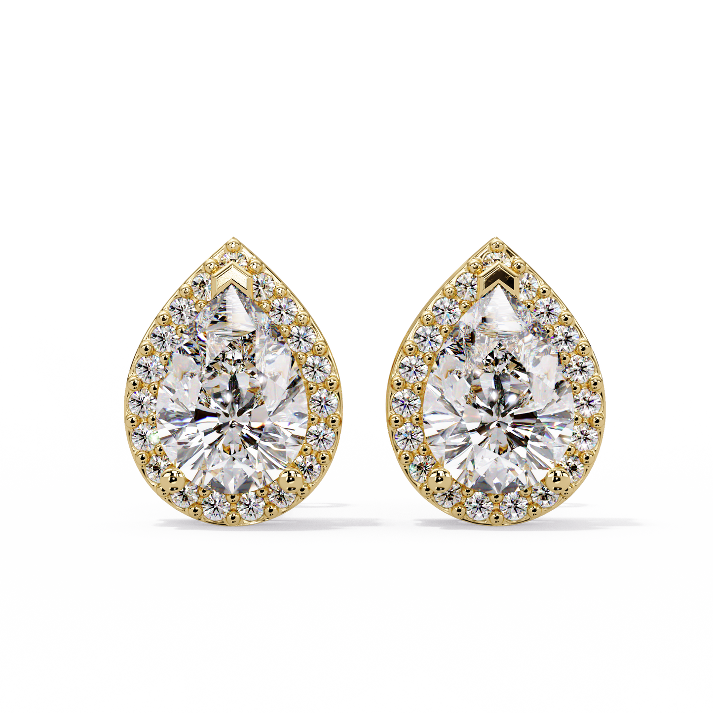 1.27 CT Lab Diamond Pear Cut Stud Earring
