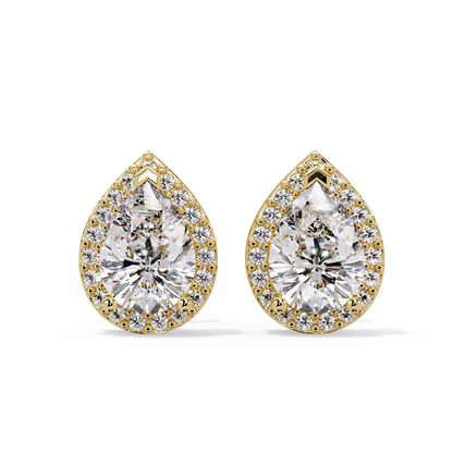 1.27 CT Lab Diamond Pear Cut Stud Earring