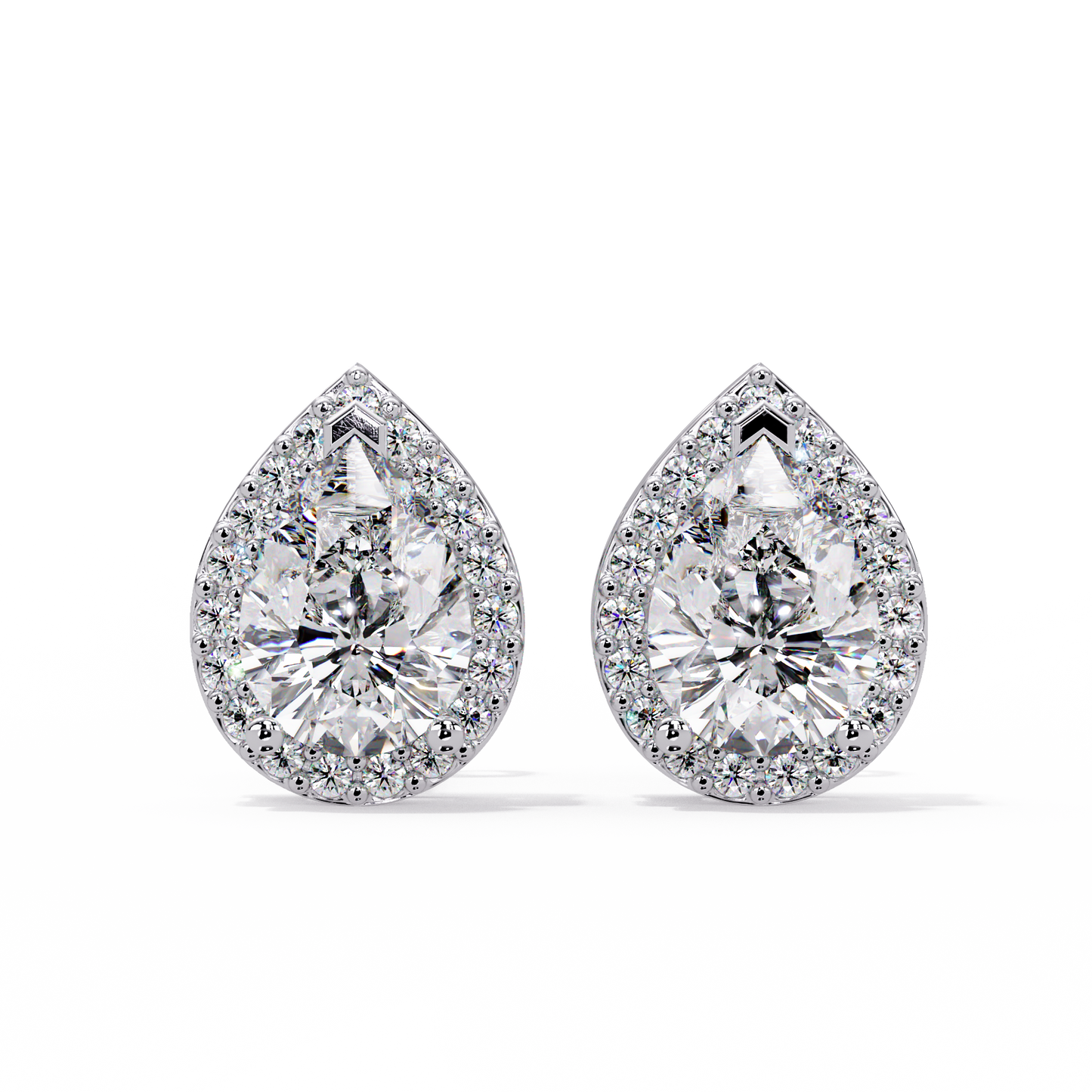 1.27 CT Lab Diamond Pear Cut Stud Earring