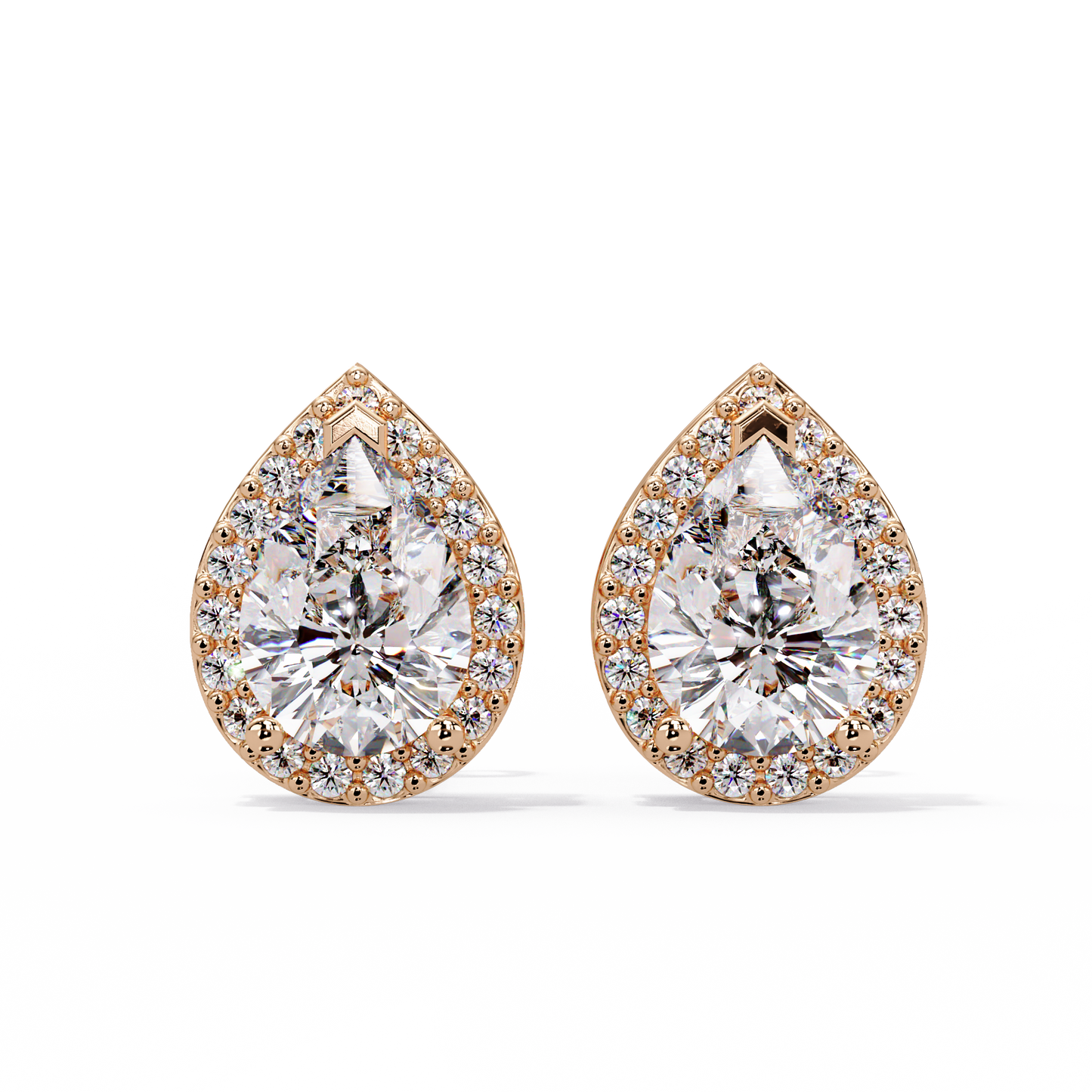 1.27 CT Lab Diamond Pear Cut Stud Earring