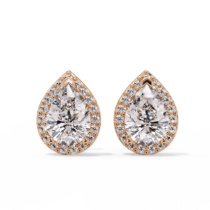 1.27 CT Lab Diamond Pear Cut Stud Earring