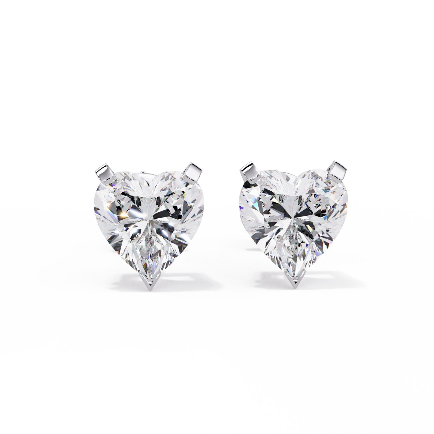 4.15 CT Heart Diamond Stud Earring