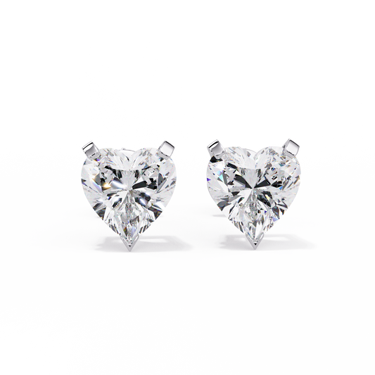 4.15 CT Heart Diamond Stud Earring