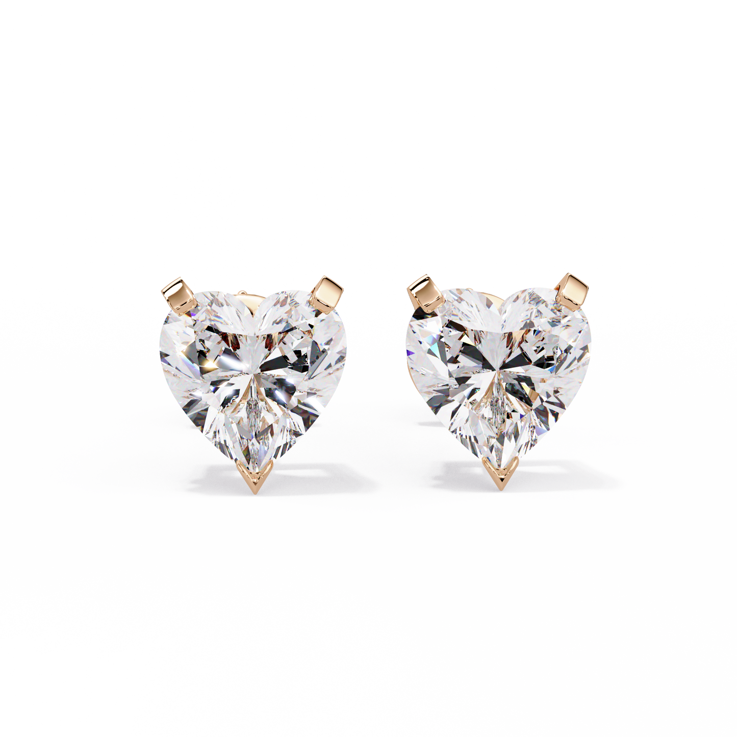 4.15 CT Heart Diamond Stud Earring