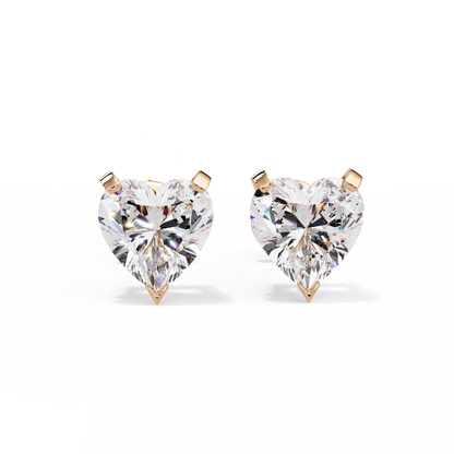 4.15 CT Heart Diamond Stud Earring