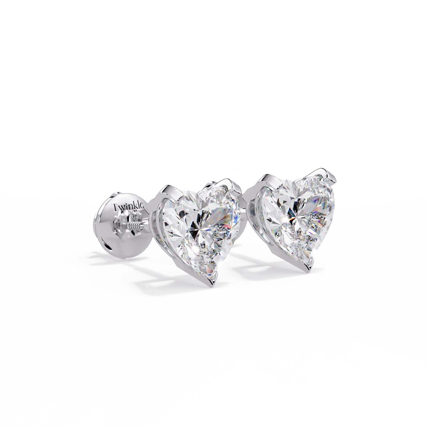 4.15 CT Heart Diamond Stud Earring