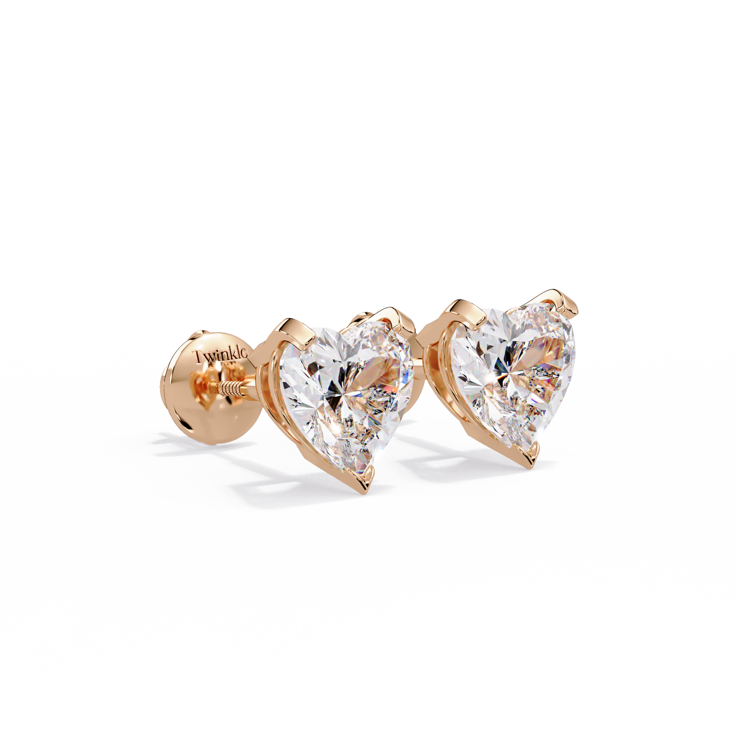 4.15 CT Heart Diamond Stud Earring