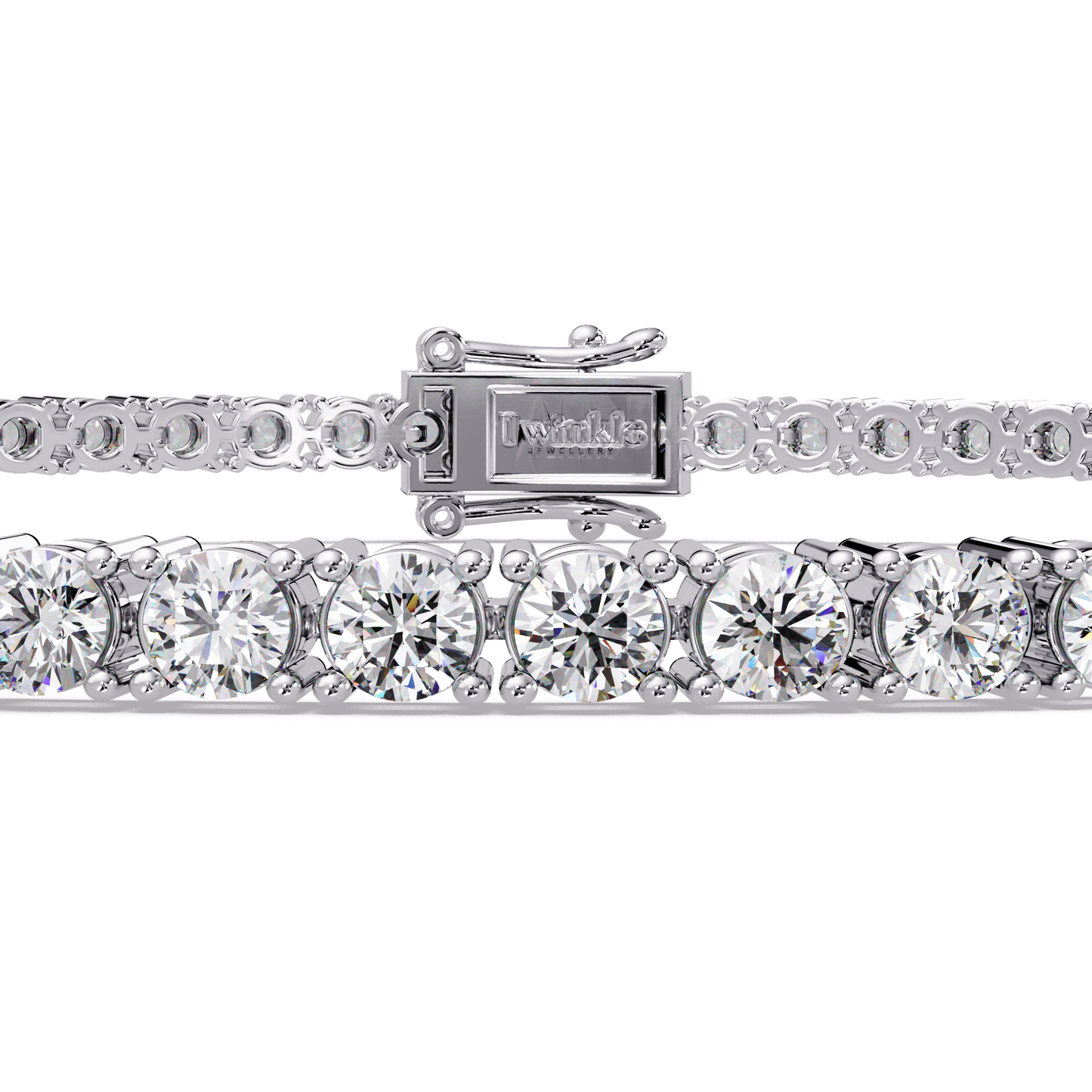 2.15 CT Round Cut Lab Diamond Tennis Bracelet