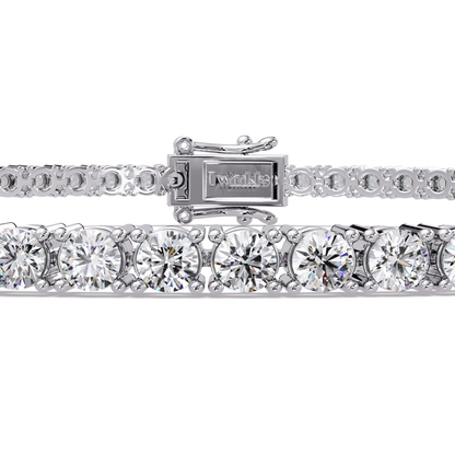 2.15 CT Round Cut Lab Diamond Tennis Bracelet