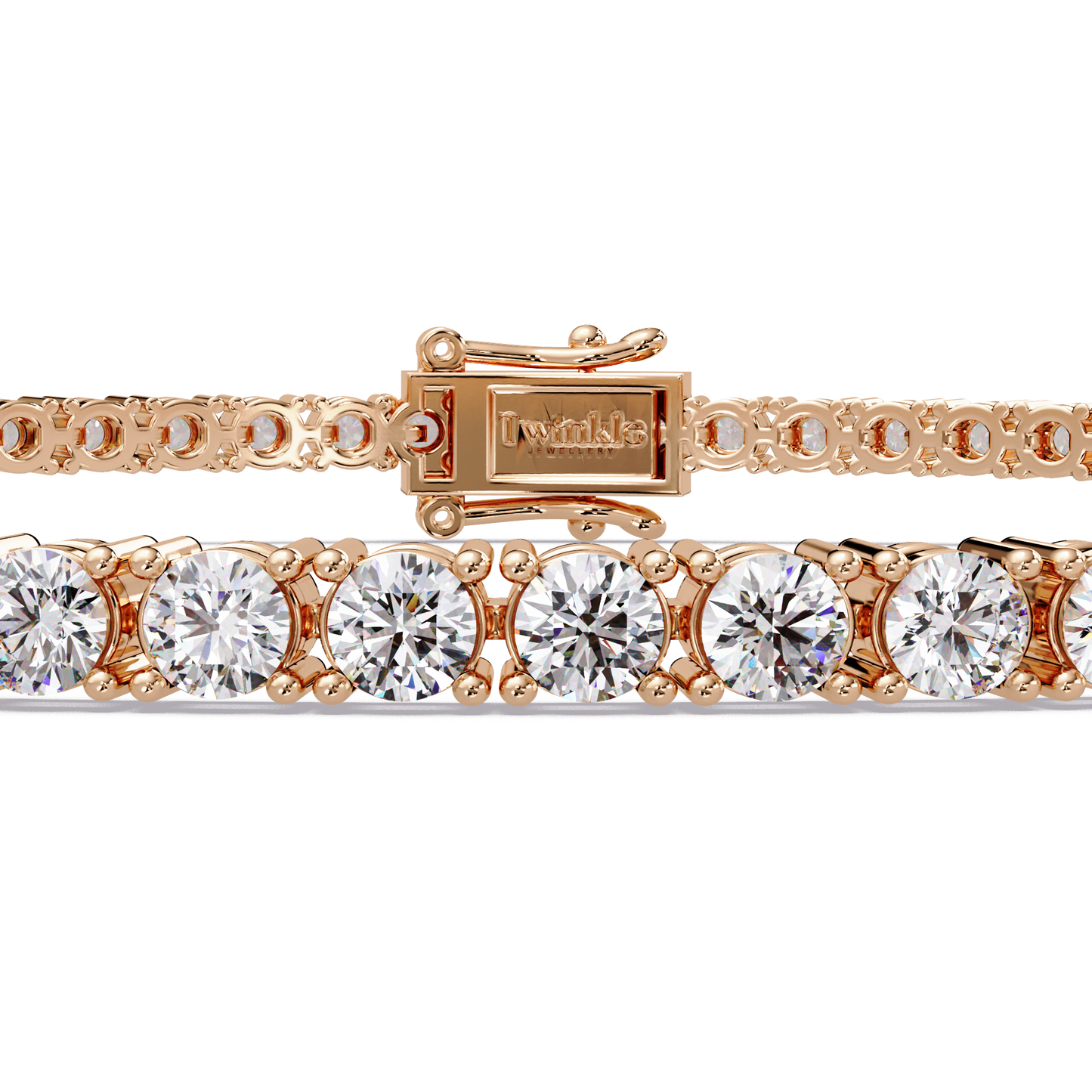 2.15 CT Round Cut Lab Diamond Tennis Bracelet