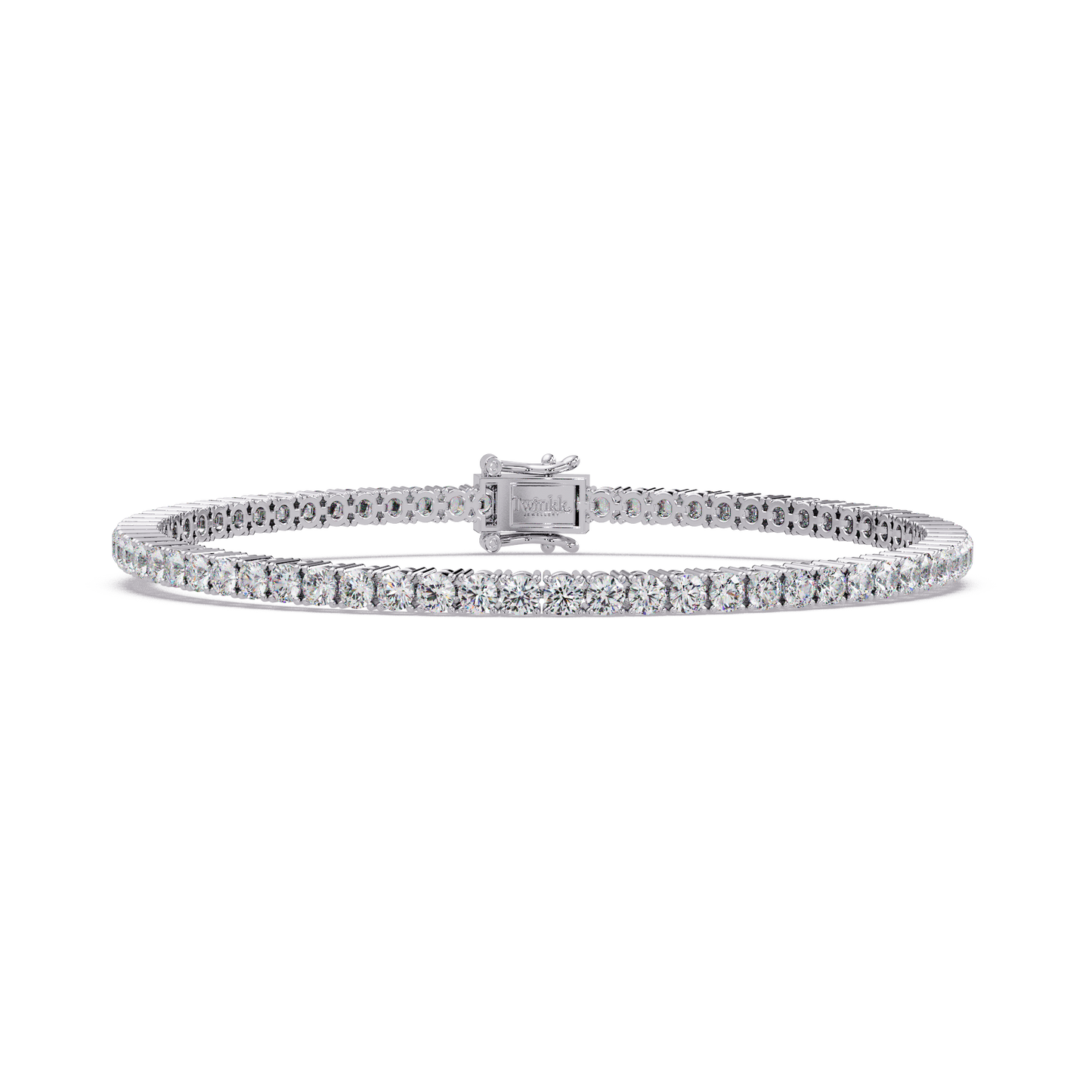 3.5 CT Round Cut Lab Diamond Tennis Bracelet