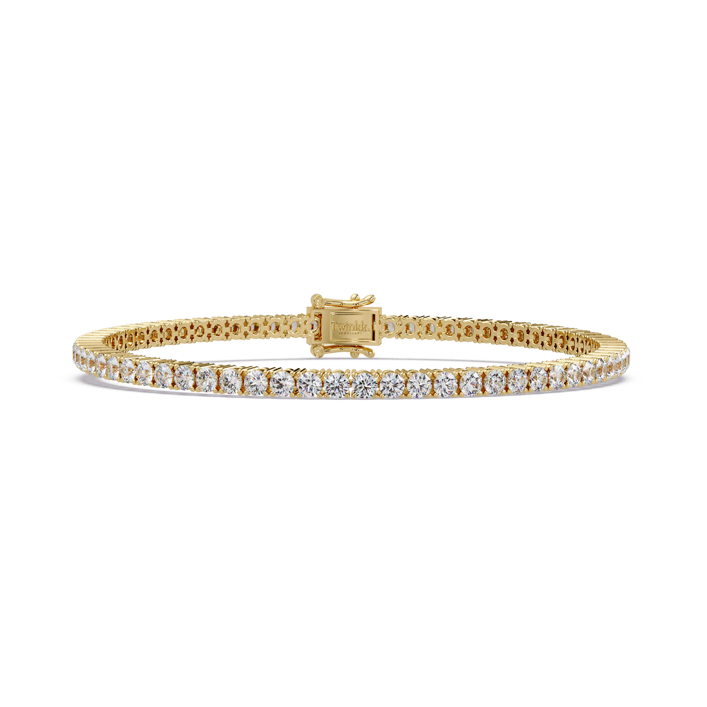 3.5 CT Round Cut Lab Diamond Tennis Bracelet