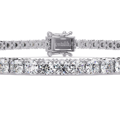 3.5 CT Round Cut Lab Diamond Tennis Bracelet