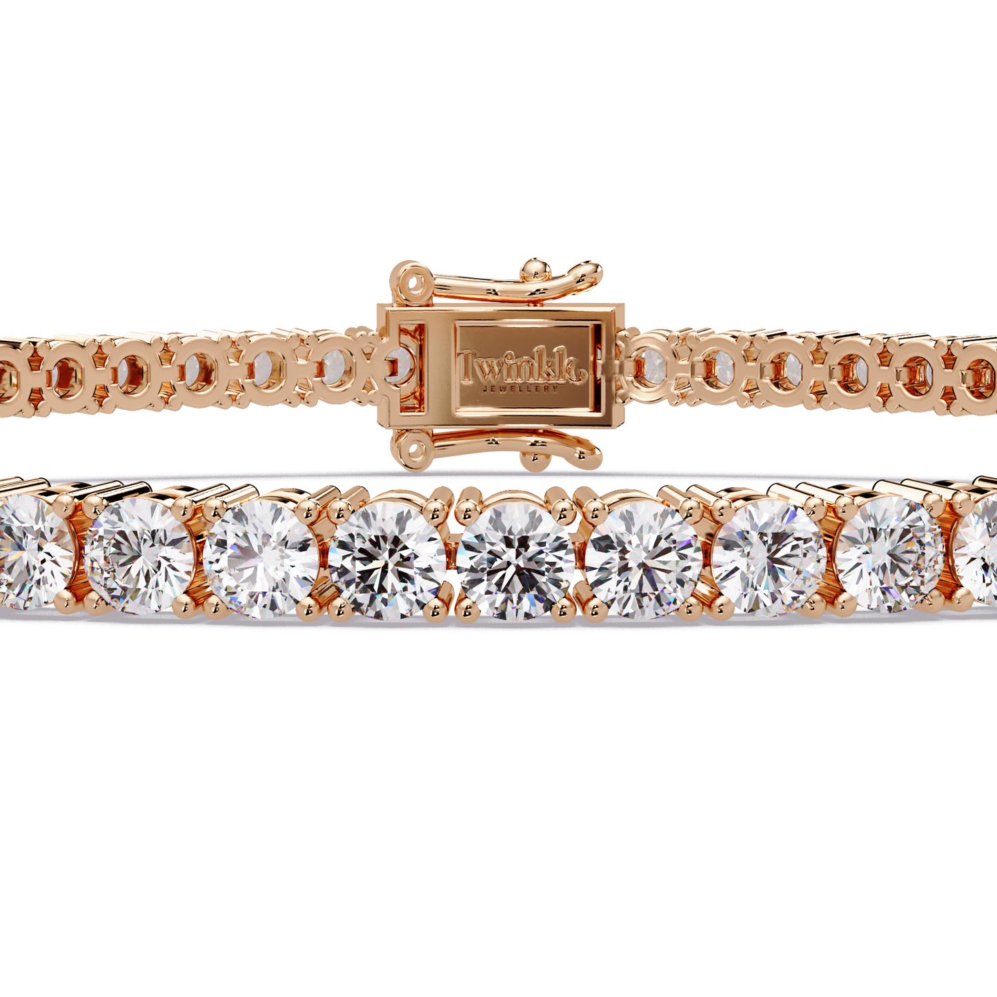 3.5 CT Round Cut Lab Diamond Tennis Bracelet