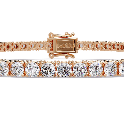 3.5 CT Round Cut Lab Diamond Tennis Bracelet
