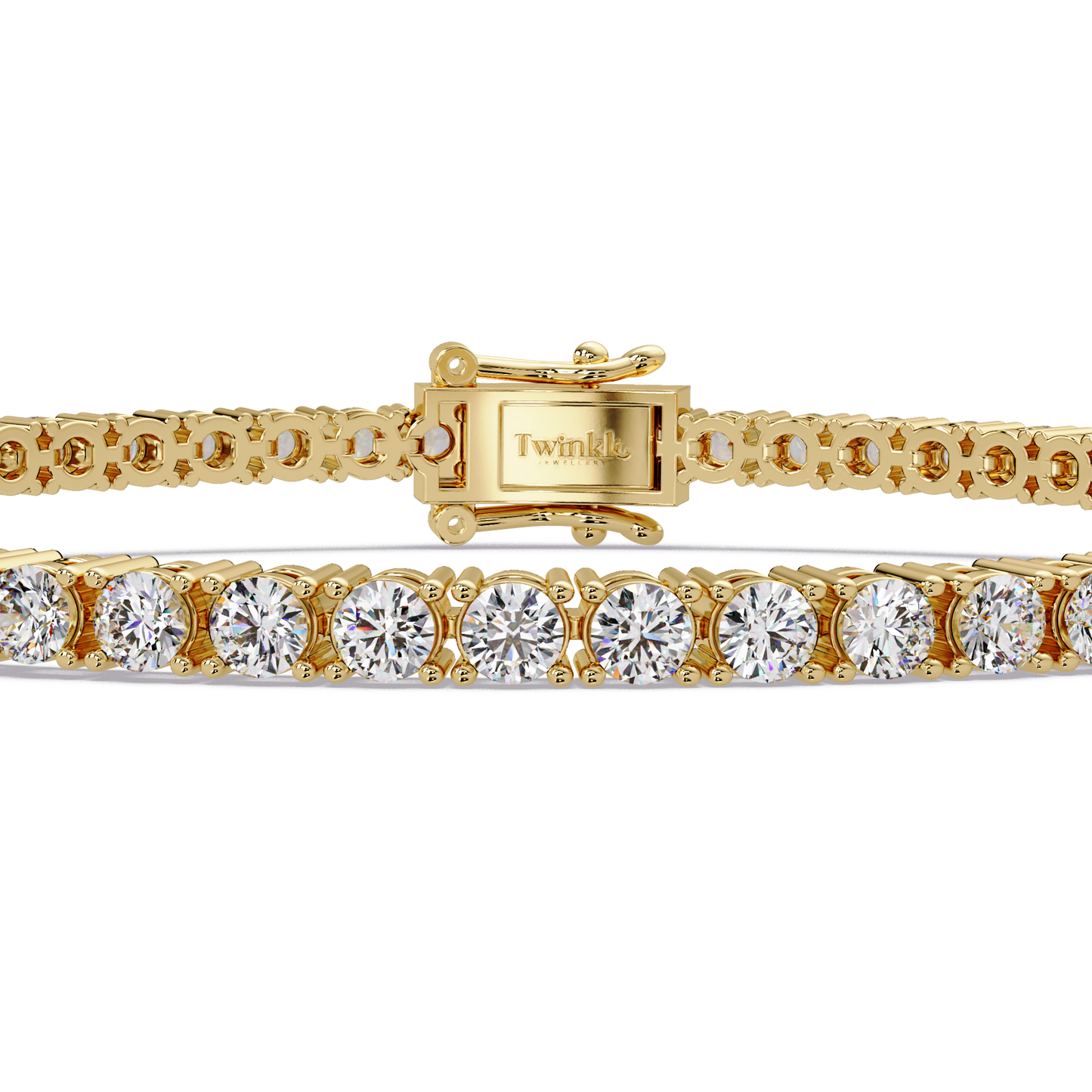 4.5 CT Round Cut Lab Diamond Tennis Bracelet