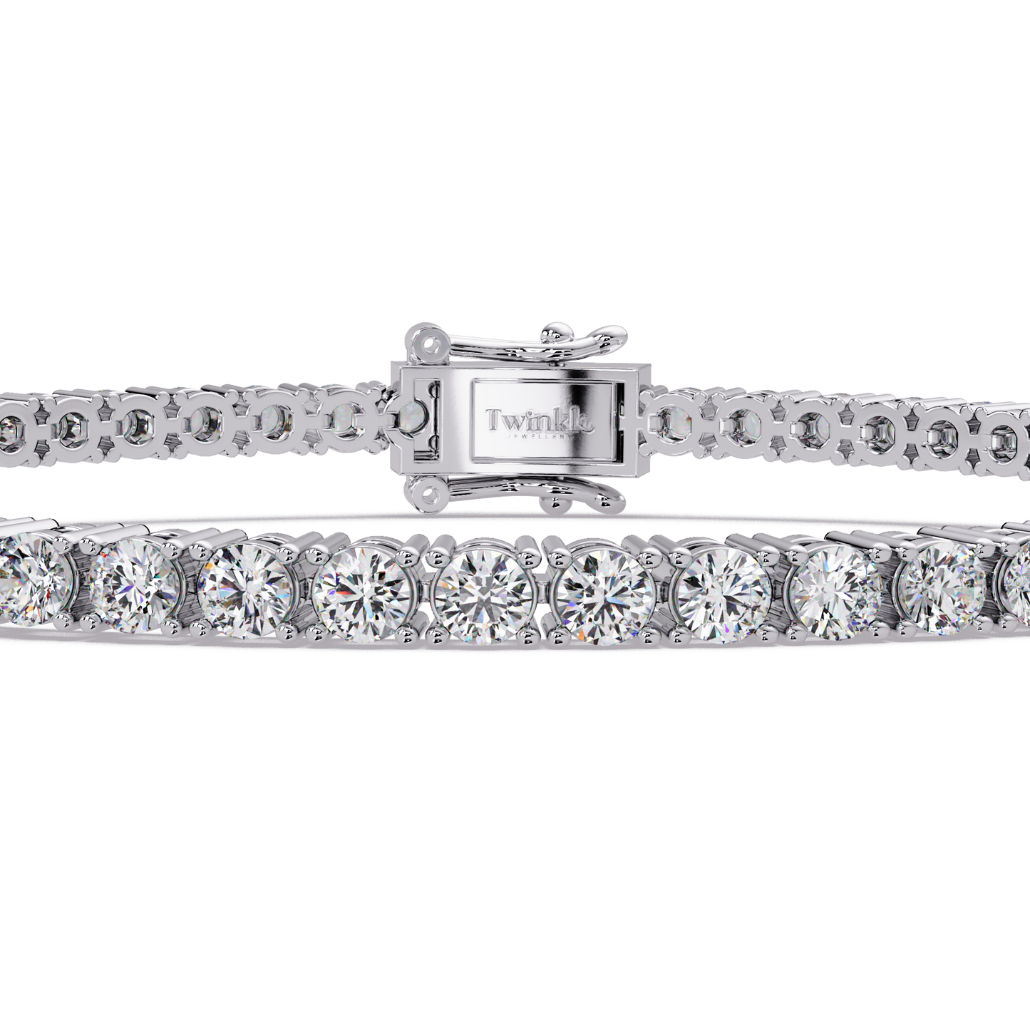 4.5 CT Round Cut Lab Diamond Tennis Bracelet