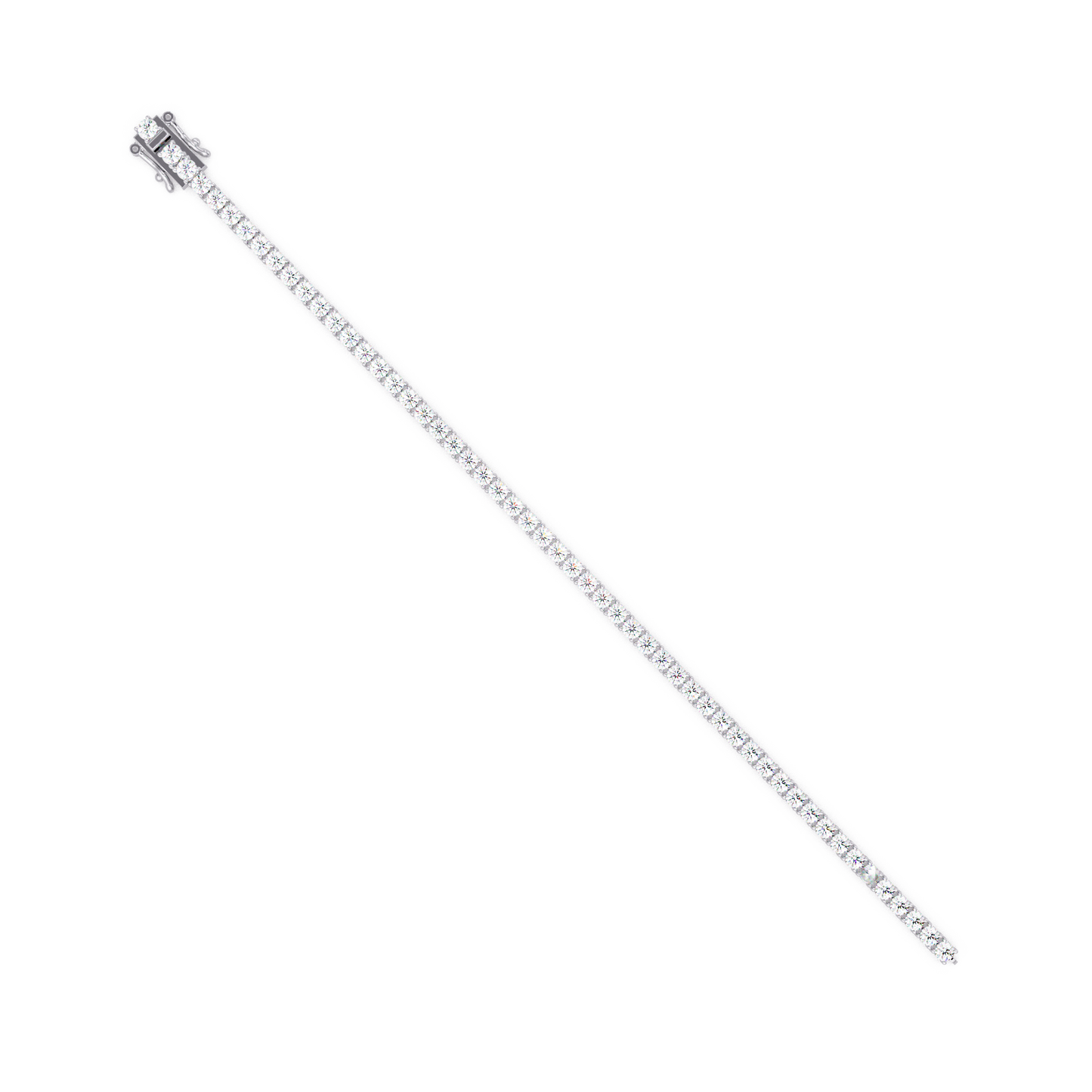 5.5 CT Round Cut Lab Diamond Tennis Bracelet