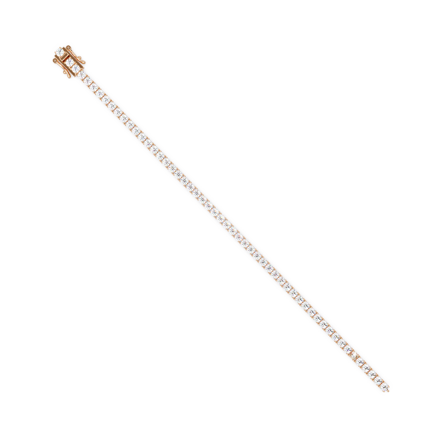 5.5 CT Round Cut Lab Diamond Tennis Bracelet