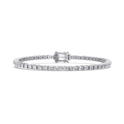 5.5 CT Round Cut Lab Diamond Tennis Bracelet