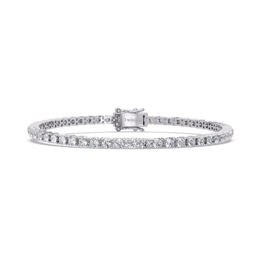 5.5 CT Round Cut Lab Diamond Tennis Bracelet