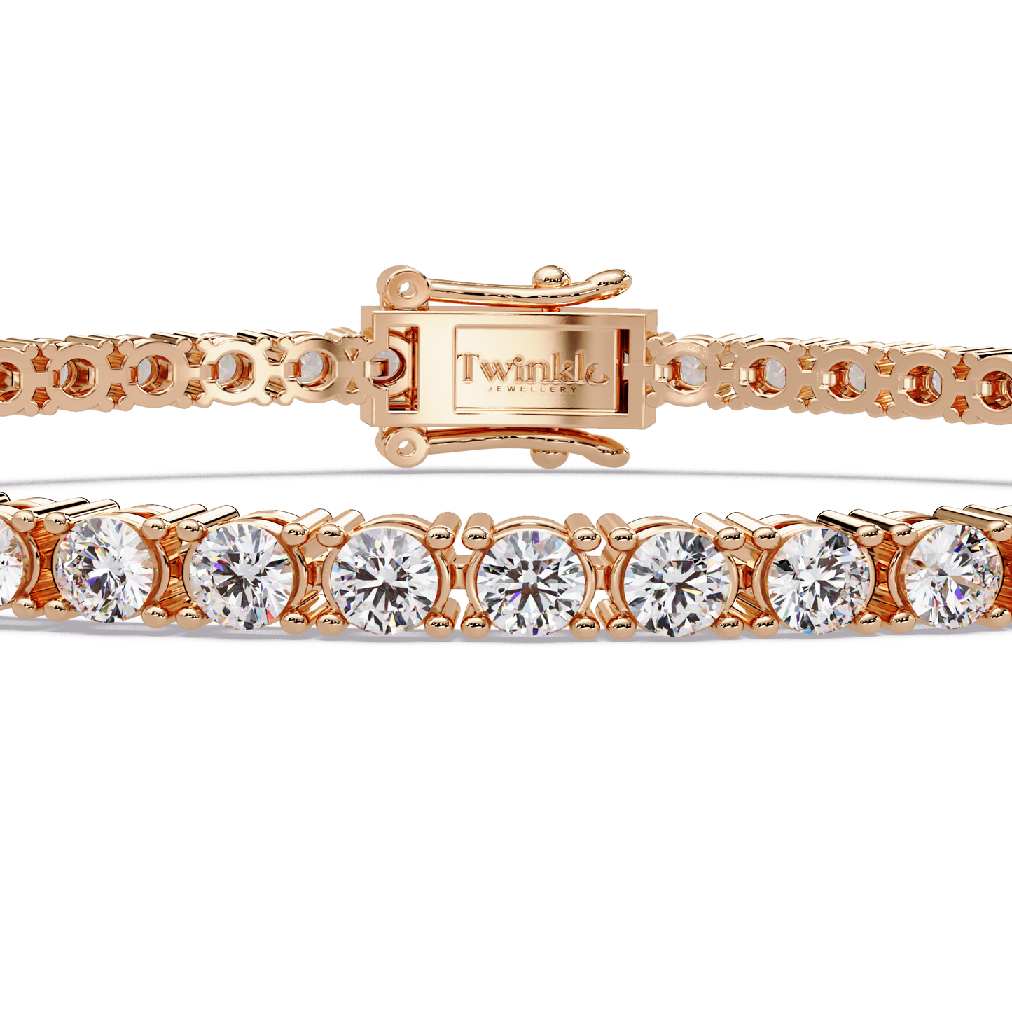 5.5 CT Round Cut Lab Diamond Tennis Bracelet