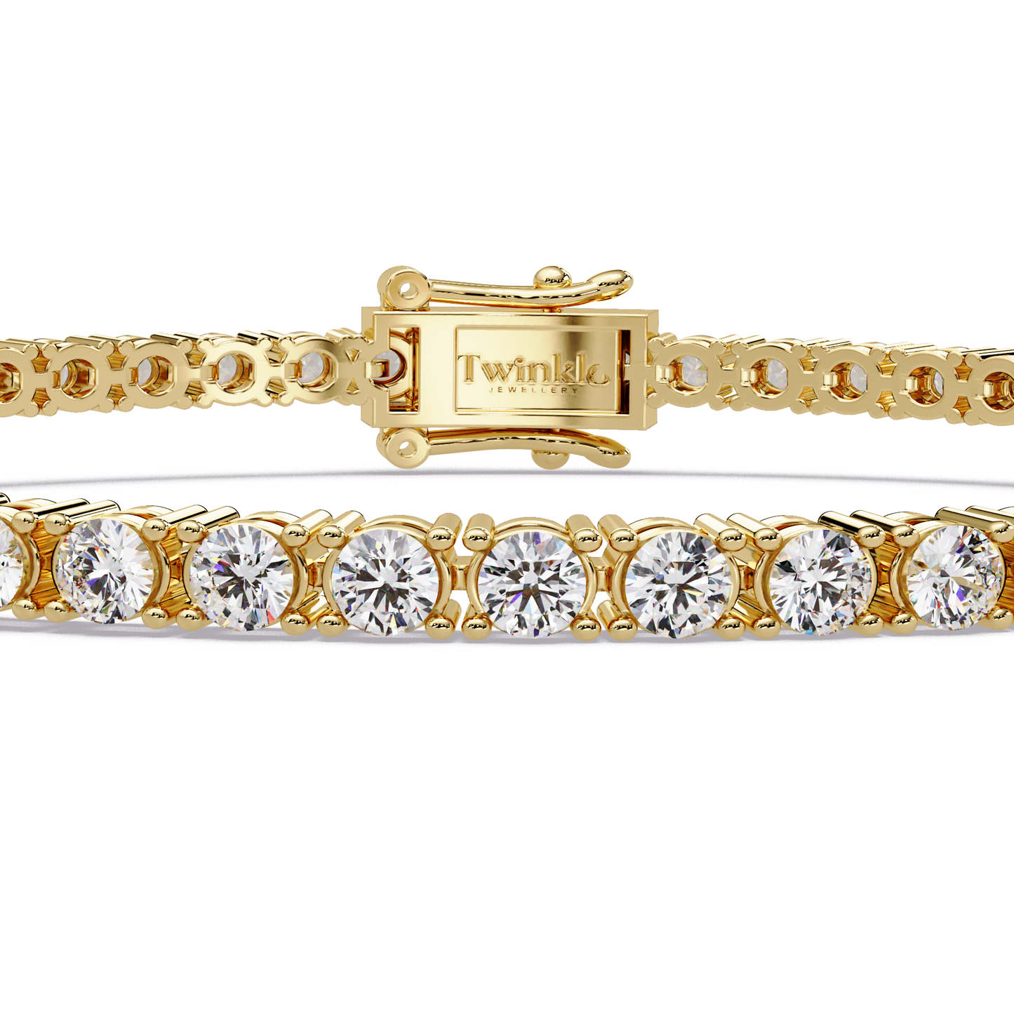 5.5 CT Round Cut Lab Diamond Tennis Bracelet