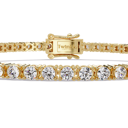5.5 CT Round Cut Lab Diamond Tennis Bracelet