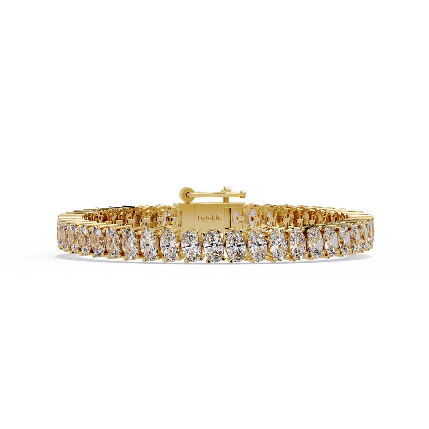 11.70 CT Oval Lab Grown Diamond Tennis Bracelet