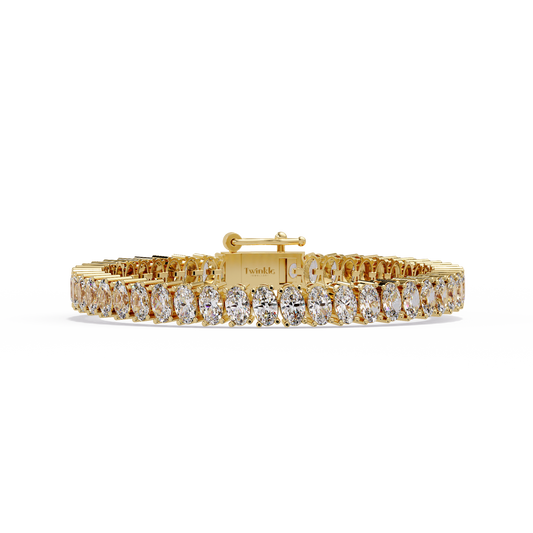 11.70 CT Oval Lab Grown Diamond Tennis Bracelet