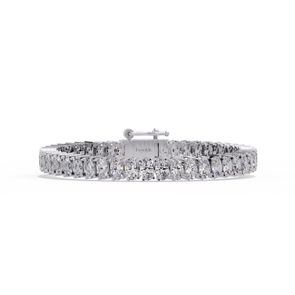 11.70 CT Oval Lab Grown Diamond Tennis Bracelet