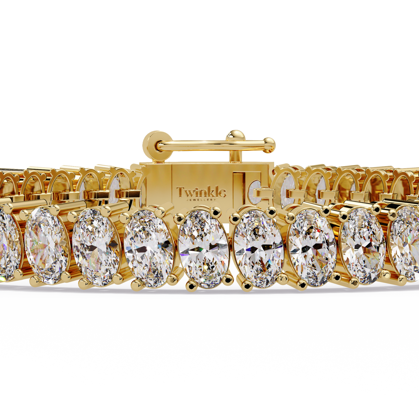 11.70 CT Oval Lab Grown Diamond Tennis Bracelet
