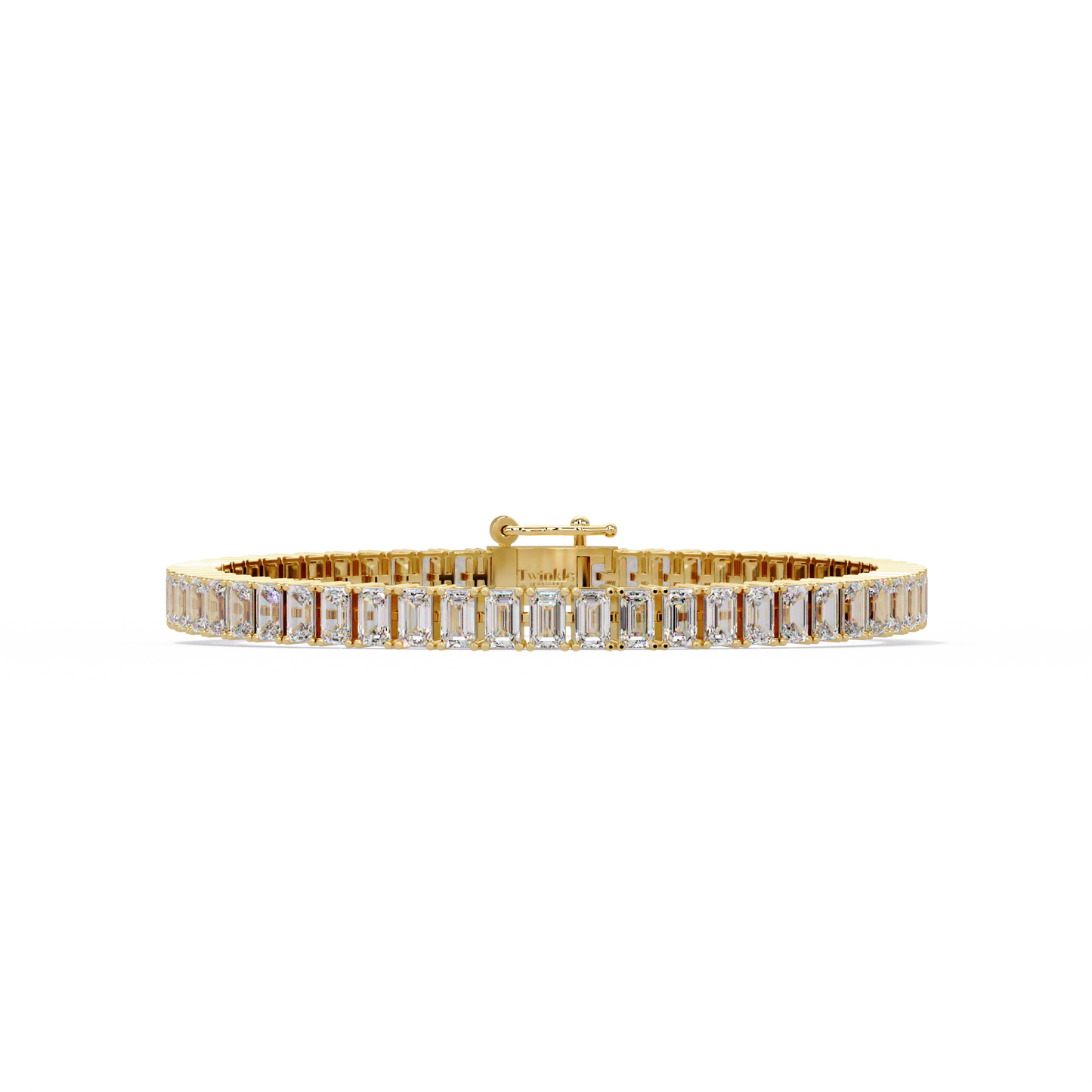 14.25 CT Emerald Cut Tennis Lab Diamond Bracelet