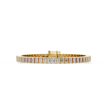 14.25 CT Emerald Cut Tennis Lab Diamond Bracelet